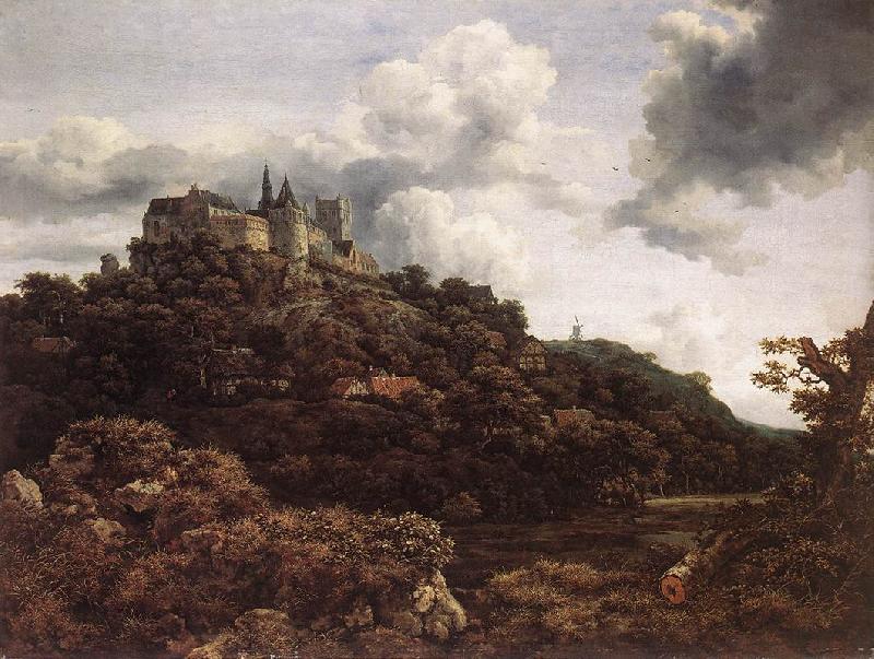 RUISDAEL, Jacob Isaackszon van Bentheim Castle France oil painting art